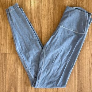 Lululemon Wunder Under full-length tights gray/silver